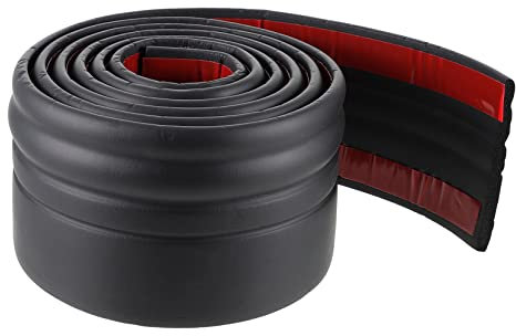 BESTonZON 1 Rolle Selbstklebende Grundplatte Schwarze Zierleiste Selbstklebende Formleiste Bodendekor Tauchwassererhitzer Flexibler Besatz Bodenleistenverkleidung Grau Nr Flexibel Taille
