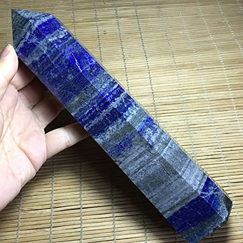 SLXWSXZE Natural Lapis Lazuli Pillar Home Furnishing CrystalCrystal Stone Natural Stones Reiki Crystals (Size : 500-550g)