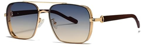 No Name Ltd Gradient Yellow Tint Sunglasses for Men Women, Gold Rim Frameless Celeb Rapper Stylish Trendy sSmoke Lens Eyewear, New for 2026 UK