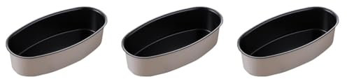 TOPBATHY 3 Piezas Molde Para Pastel De Forma Ovalada Molde Para Pan Rectangular Molde Para Pastel Casero Molde Para Pastel Circular Molde De Torta Tostada Aleación De Aluminio Silver
