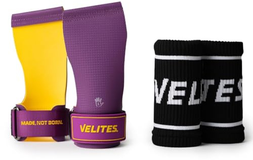 Velites I Paire de gants Quad Ultra sans magnésium pour athlètes de crosstraining ou de gymnastique I améliore vos résultats et atteint vos objectifs I Taille XL I Couleur violet moutarde