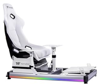 Thermaltake GF500 Flight Simulator Cockpit | Flight Rig | SimRig | Realistic Pilot Seat | Snow