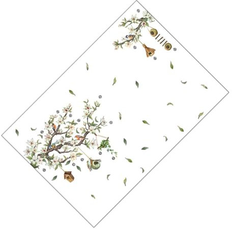 DECHOUS Abnehmbares Wandtattoo-set Mit Baum- Und Vogel-wandaufklebern Herbst-design Modernes Wohnzimmerdekor