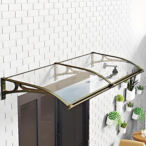 Marquise de porte exterieur,auvent porte d'entree,auvent,marquise de porte,auvent de terrasse,auvent pour porte d'entrée,auvent marquise,auvent latéral de voiture,auvent de porte et fenêtres(Clear,150