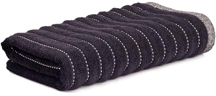 Möve New Heritage Waves and Stitches Duschtuch 67 x 140 cm aus 100% Baumwolle, Dark Grey