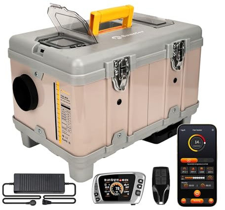 Sunster 8KW Tragbare Diesel Luftheizung, Toolbox Bluetooth APP Steuerung Auto | Toolbox Design, Bluetooth APP, Auto Start-Stop, Plateau-Modus, 220-240V & 12/24V, für Auto, LKW, Transporter, Wohnmobil