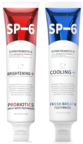 SP-6 Zahnpasta & 7-Pro Intensive Zahnaufhellung Zahnpasta, 6 Probiotika für Zahnaufhellung, Plaque-Schutz & Zahnschmelz, fluoridfrei, sicher für den Zahnschmelz, intensive Zahnaufhellun (SET-1)