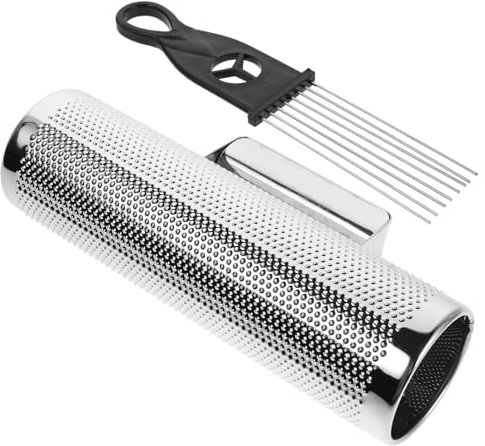 ORFOFE Instrument de Percussion Guiro Acier Inoxydable avec Grattoir Compact et Portable pour Garçon Fille et Adultes Outil Musical pour Éducation Musicale et Entraînement Rythmique