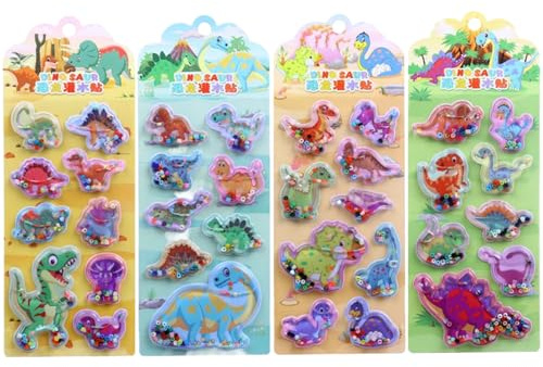ETUCYNG 3D Stickers - Pack of 4 Scrapbooking Stickers with Water Effect - Decorative for Laptops | For Students, Teachers, Children, Designers, Scrapbooking, Journaling, Laptop