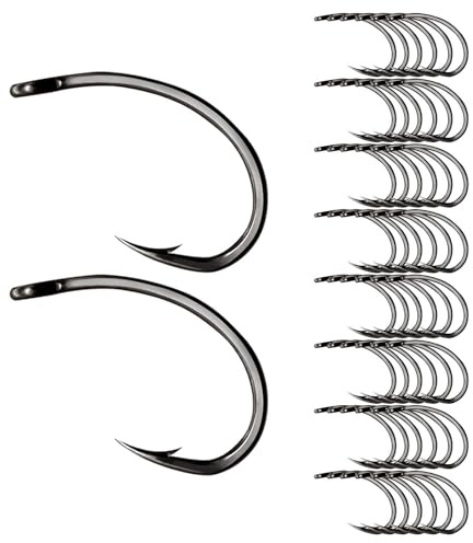 RCGOFOLLOW Juego de anzuelos para Pesca con Mosca, para Atar Moscas de Trucha, fiables, para Agua Salada y Dulce, con una excelente Mano de Obra.