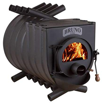Werkstattofen Bruno Pyro V mit Herdplatte - 25 kW Warmluftofen - Energieeffizienzklasse A - Zulassung für Deutschland und Schweiz - BimSchV (ohne Untergestell, ohne Seitenverkleidung)