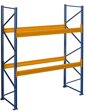 Palettenregal 2.90 m x 3.00 m (LxH) | 1 Feld Fachlast 2050 kg für bis zu 9 Europaletten | Schwerlastregal Lagerregal Regal