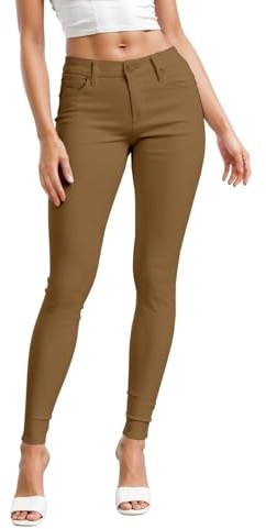 Hybrid & Company Womens Hyper Ultra Stretch Comfy Skinny Leg Work Casual Pants P44876SKX Tobacco 1X