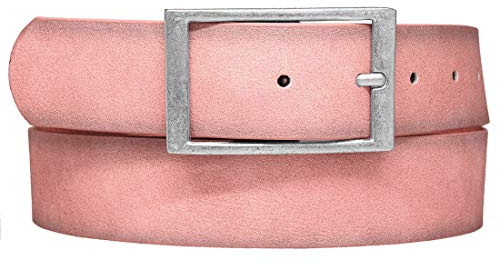 Zakatte • Damen schlichter Gürtel aus Kunstleder bis 105 cm BS011 (75 cm, Rosa)
