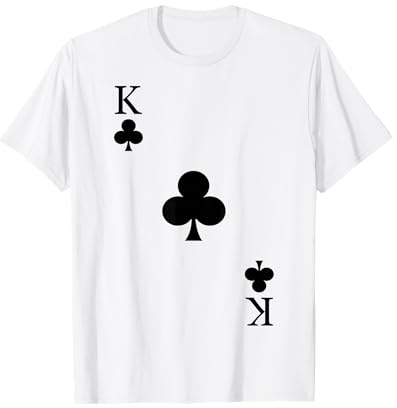 Spielkarte Kreuz König Poker Kartenspiel Karneval Kostüm T-Shirt