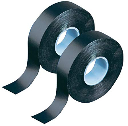 GTSE Isolierband Schwarz 19 mm x 5 m 2 Rollen | Strapazierfähig, selbstklebend, PVC, zum Schutz und Reparieren von Kabeln