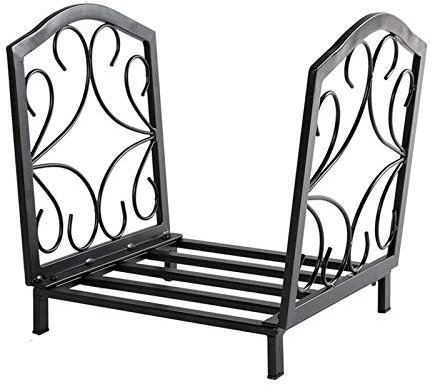 Yyqx Panier buches Porte-bûches Titulaire de Pile de Piles de Bois D'Oeuvre Stacker Heavy Duty Fer forgé Porte-Log Intérieur Titulaires de Bois Cheminée Panier a Bois cheminee