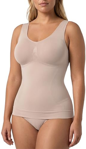 Risalti Débardeur Femme Galbant Et Modelant - Top Bretelle Large, Microfibre, Sans Couture, Plus Doux Que Le Coton - Made in Italy