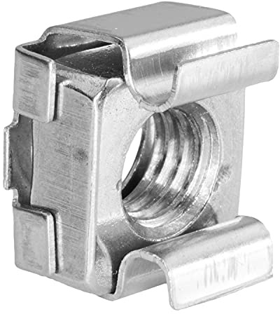 Techtanium Käfigmuttern [für Blechstärken 1,7 mm bis 2,7 mm] M6 aus Edelstahl A2 (20 Stück) | Versch. Größen & Verpackungseinheiten verfügbar | Kastenmuttern | Einsteckmuttern | Blechmuttern