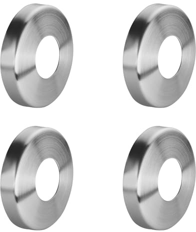 4 x Edelstahl Rosette Ø 105 mm für Bodenanker mit Ø 100 mm Abdeckung für Rohrhalter von SO-TOOLS®