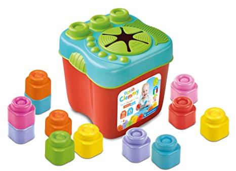 Panier Sensoriel Clemmy 15 Pièces Textures et Cubes à Empiler Bébé 6 Mois+