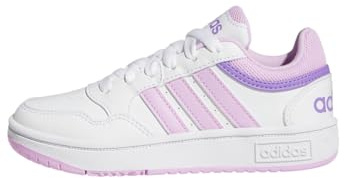 adidas Unisex Kinder Hoops Shoes, Cloud White/Lilac/Violet Fusion, 35 EU