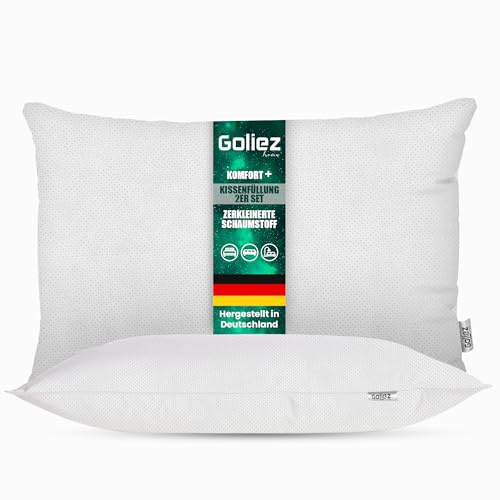 Goliez Kissenfüllung 2er Set Kissen für Bett Kopfkissen Innenkissen Dekokissen Sofakissen Zierkissen Füllung (2, Weiß, 30x50 cm)