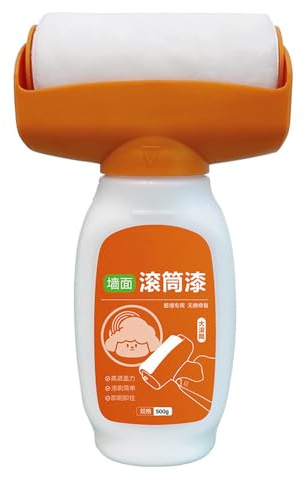 500 ml große Rollenpinsel Reparaturfarbe, 2 in 1 Wand Repinish Lackwalzenpinsel Wand Reparatur Wandwerk Reparaturwerkzeug für Keramikfliesen -Keramik -Porzellanwände Decke, weiß