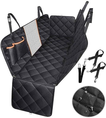 MERSJO Hundedecke Auto Rückbank, Auto Zubehör, wasserdichte und Leicht zu Reinigende Autoschutzdecke für Ihren Hund, Hundegeschirr Grosse Hunde, Autoschutzdecke 46 x 130 cm