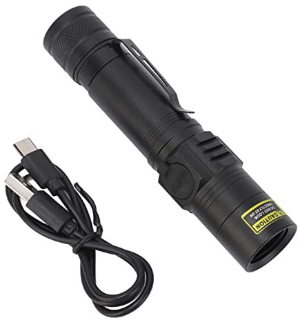 MUNEFE Linterna Ultravioleta, Linterna De Luz Negra Recargable, Detector De Luz Negra Portátil para Curado Resinoso, Búsqueda De Orina De Mascotas