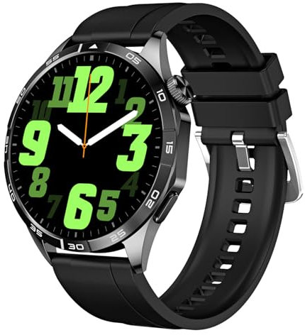 QESTO Kmccd Inteligente, 1.43 '' Bluetooth Smartwatch H o Recibir Llamadas Rastreador de Ejercicios Kmccd IP68 Pasos a Prueba de Agua Calorías Sueño SMS, Verde