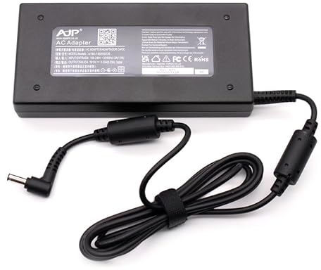 New 180W 19.5V 9.23A Power Supply Charger Compatible with Asus Part Number: 0A001-00263100 Gaming Laptop Ac Adapter With 5.5mm * 2.5mm Pin Size + UK Power Cable