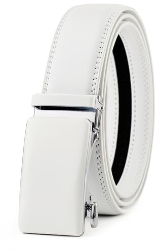 KUULIMEE Gürtel Herren,Ratsche Ledergürtel Für Herren Anzug Business Jeans,Breit 35mm