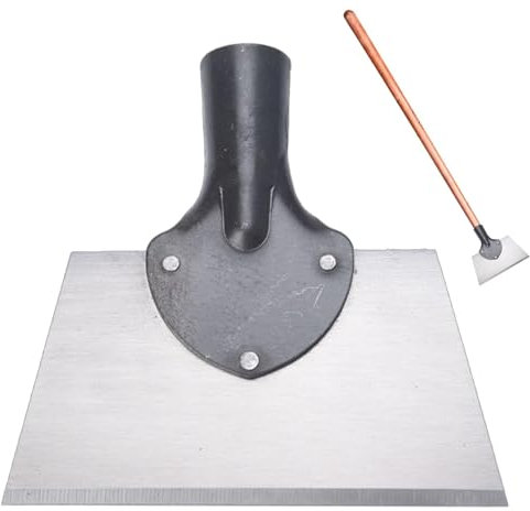 Pala per erbe cattive, pala da giardino, raschietto per erbe, pala piatta, pala con bordo , strumento per raschiatore esterno, pala in acciaio per diserbo, cordoli