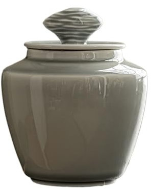 LUZZILE Tea Canister Colored glaze tea cans household retro ceramic tea cans sealed moisture-proof tea cans Tea Tin(B)