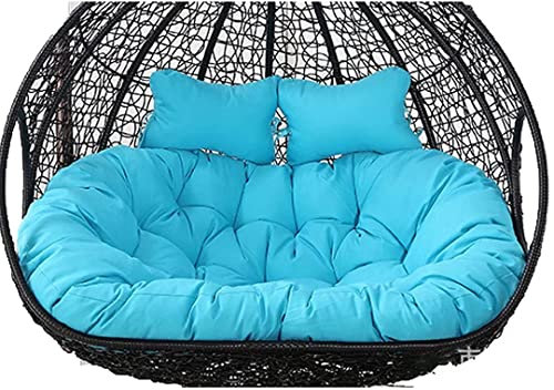 Doppelter Eierstuhl-Kissen für 2 Personen, ideal für Terrasse, Hinterhof, Balkon, Hängeschaukel, Loveseat, Hängestuhl mit Ersatzkissen