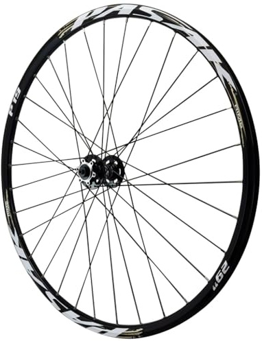 LPYDWZ MTB-hjulsats 24 26/27,5/29 Tum, Aluminiumlegering Förseglad Cykelfälg 32H Mountainbike Fram Bakhjul Kassettnav For 7-12 Hastigheter(BLACK Front wheel,29 inch)