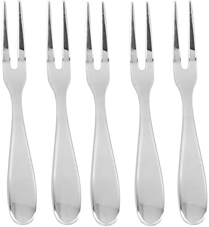 Tenedores de Postre, Tenedores de Aperitivo, 5 Piezas, Tenedores de Ostras de Acero Inoxidable, Tenedor de Ensalada, Tenedor de Fruta para Hogares, Restaurantes, Cafeterías,