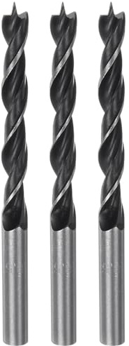 QUARKZMAN 3 Pcs Barrenas de Punto Brad de 8.5mm (17/20) de Diámetro con Vástago Recto Barrena Métrica de Punto Brad de 3.35 de Profundidad de Perforación Barrena de Espiral