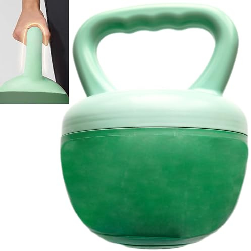 Smaoqingji Soft kettlebell kettle Bell kettlebell kettle – 1 st, grön, säker styrketräningskebells, kan fyllas fritt med sand eller vatten och kan förbättra den allmänna kärnkraften