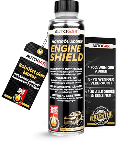 AUTOGAR® Engine Shield Motoröl-Additiv mit TMF-2000® I Ölzusatz für langanhaltenden Motorschutz I Reibungsreduzierung und Verschleißreduktion I für Diesel & Benziner sowie für alle Motoröle