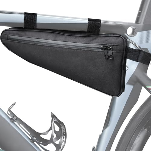 HUSOUE Fahrradtasche Rahmen, 2,5 Liter Wasserdicht Reflektierende Fahrrad Rahmentasche Oberrohrtasche mit Seitentasche Dreiecktasche für Mountainbike Rennrad Fahrrad werkzeugtasche