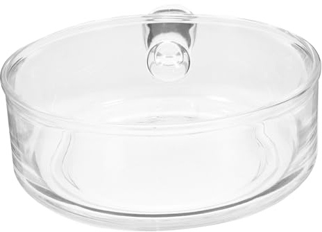 MOLUCKFU Bol à Salade Verre avec Poignée Grand Saladier Plat pour Fruits Desserts et Snacks Bol de Service Élégant et Fiable pour Maison et Restaurant