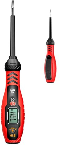 Stylo Testeur De Tension – 19 X 3,35 Cm, Détecteur De Circuit Sans Contact | Testur Numérique Portable 2 En 1 Avec Fonction Tournevis Pour Voiture, Automobile Et Industrie, Testeur De Phase