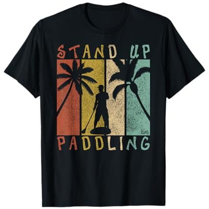 Retro SUP Shirt Für Frauen Männer Kinder Stand Up Paddle T-Shirt