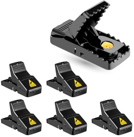 6X Trappola per topi a scatto Trappola riutilizzabile per topi, ratti per casa e giardino