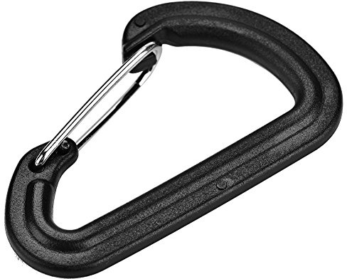 Yosoo Health Gear 20er Set D-Ring Karabinerhaken mit Kunststoff Schnallen, Schraubverschluss für Camping, Wandern, Outdoor Aktivitäten, Schlüsselbund Sicherung