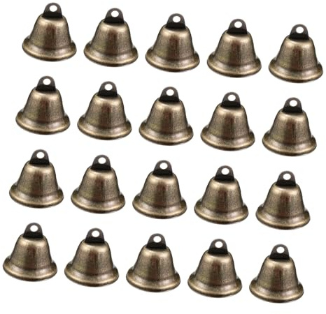 EXCEART 20 StüCk Kupfer Metallhandglocken 1.50 Zoll Kleine Hangable Glocke FüR DIY Partydekoration Und TüRklingel Klangvolle Glocke Deko