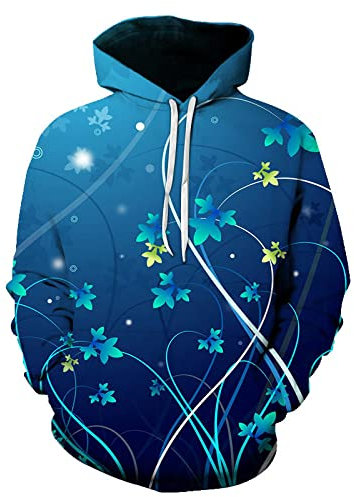 Wyhaoyun Primavera ed Estate Europa e America 3D Stampa Digitale Coppia Felpe con Cappuccio Casual Maglione con Cappuccio Allentato Uniforme da baseball-4XL