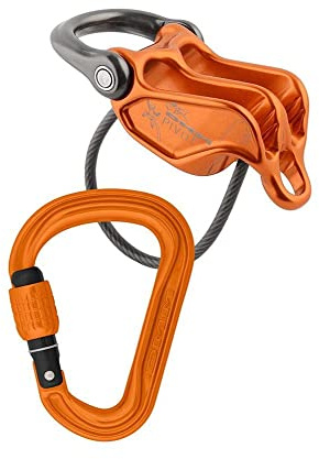 DMM Pivot Belay Device/Phantom HMS Carabiner Set - Orange